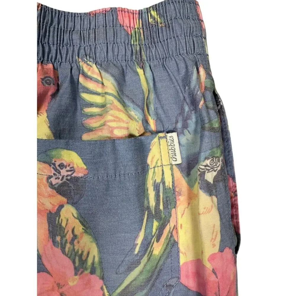 Chubbies Swim Trunks Mens Medium Parrot Tropical Print 7